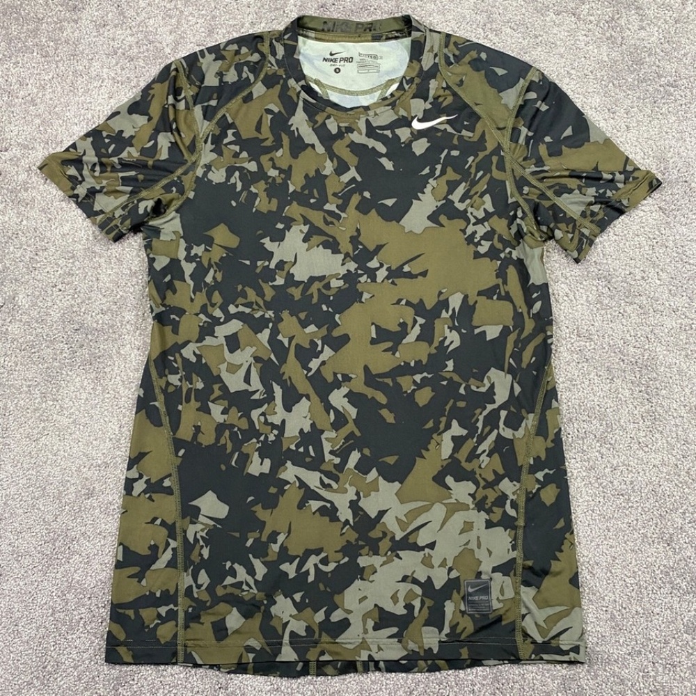 NIKE MEN pro shirt Camouflage Mission Dri-fit